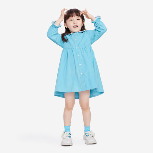 女童装连衣裙长袖宝宝秋装新款纯棉洋气灯芯绒学院裙子安奈儿童装TG333011 商品图4