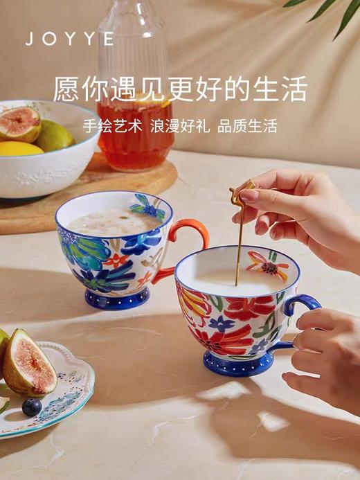 手绘JOYYE马克杯大容量水杯女陶瓷杯 商品图2