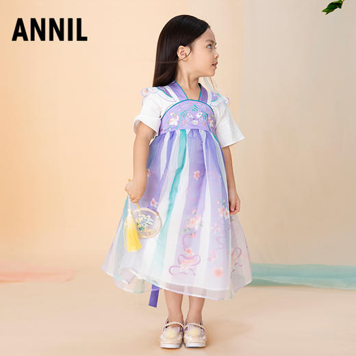 【实体店同款】女童礼裙夏装新款中国风汉服表演出服安奈儿童装XG323620 商品图2