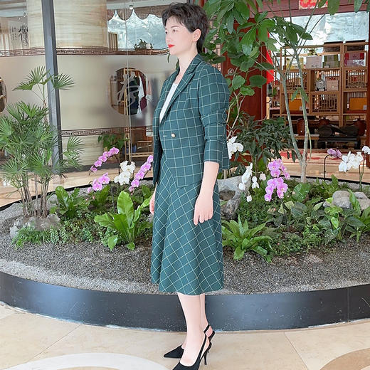 圣三利女装  简约休闲格子半身裙SL2035121 商品图1