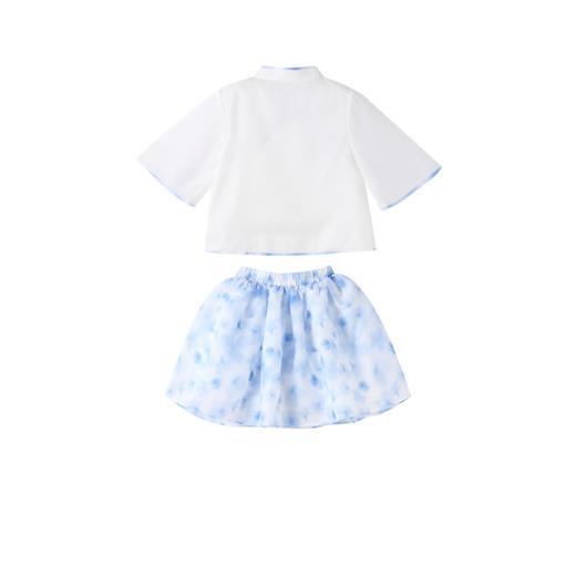 【实体店同款】【国风】女童套装夏装新款清新国风短袖两件套安奈儿童装AG321744 商品图1