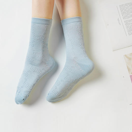 都市丽人简约系列柔柔袜中筒袜中厚款女士常规袜袜子LC3DF8 商品图0