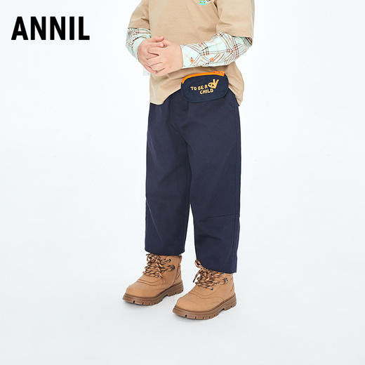 【实体店同款】男童梭织单裤秋新款安奈儿童装XB336553 商品图1