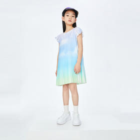 【实体店同款】女童短袖连衣裙BLUE安奈儿童装AG323785