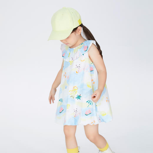 【实体店同款】女童装连衣裙夏新款纯棉宝宝可爱背心裙子安奈儿童装XG323605 商品图1