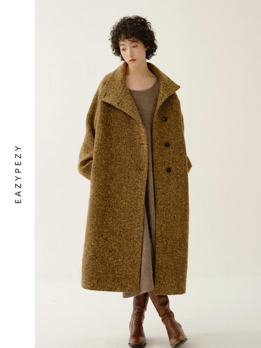 EAZYPEZY 2023AW 挪威森林立领中长款大衣 商品图2