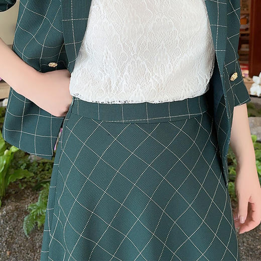 圣三利女装  简约休闲格子半身裙SL2035121 商品图3