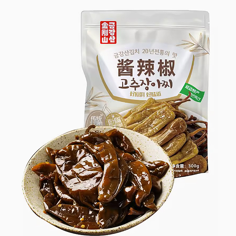 【1件包邮】金刚山酱辣椒300g/袋 金刚山美人椒300g/袋
