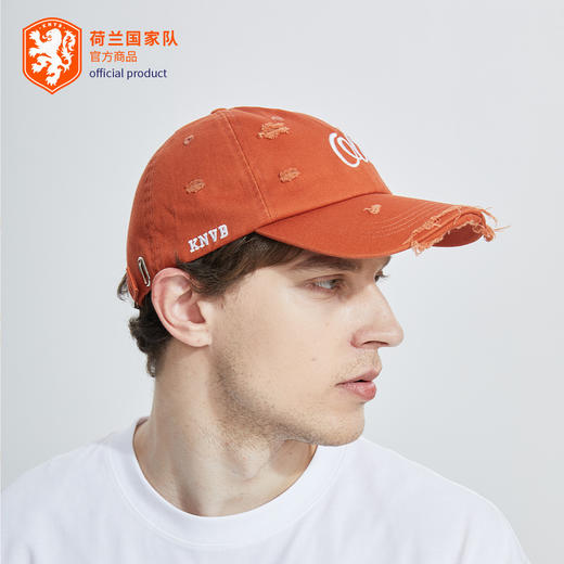 荷兰国家队官方商品 | 橙色破洞刺绣男女同款棒球帽时尚足球迷 商品图2