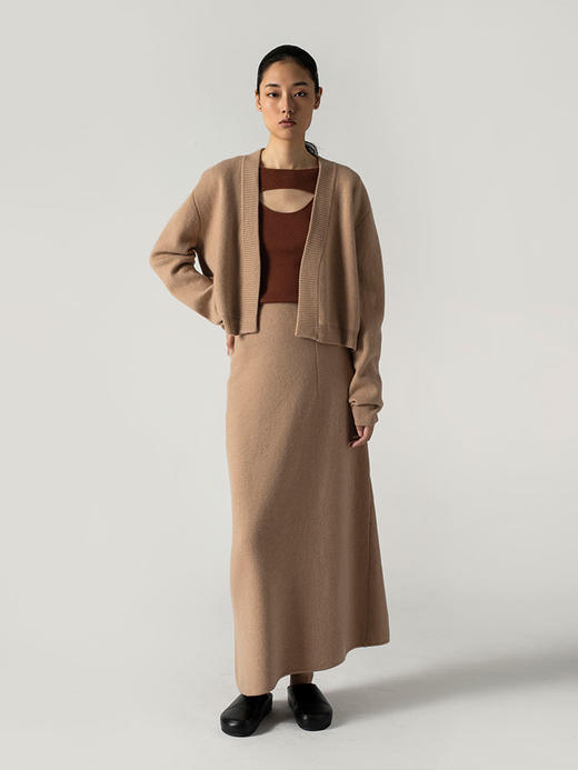 322工房针织西装羊绒混纺开衫长袖纯色秋冬宽松加厚毛衣外套A942 商品图3