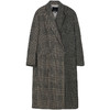 谜底长款毛呢大衣女2023冬新款复古通勤西装领呢子外套239MD7309 商品缩略图4