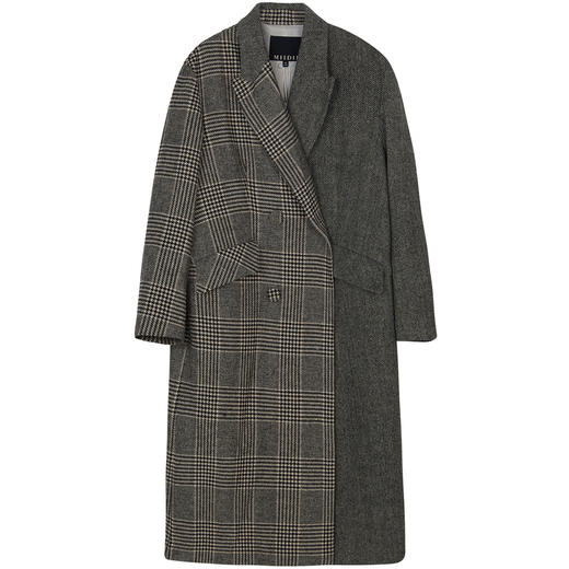 谜底长款毛呢大衣女2023冬新款复古通勤西装领呢子外套239MD7309 商品图4