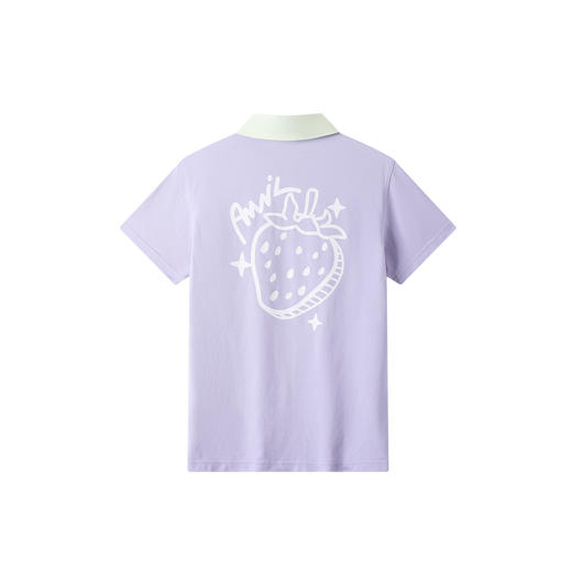 女童装polo衫透气吸湿短袖夏新款纯棉拼接简约翻领t恤安奈儿童装EG321249 商品图1