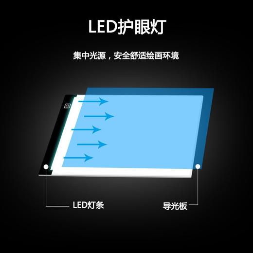 A5A4A3A2拷贝台素描透光板书法临摹台练字可调光动漫线稿图绘画板 商品图2