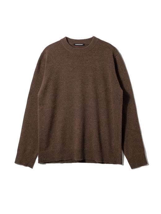 322工房100纯山羊绒针织衫男士新款冬季纯色圆领加厚宽松套头毛衣 商品图4