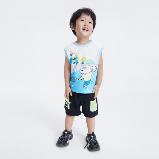 男童裤子夏季新款透气时尚男宝宝可爱休闲运动短裤安奈儿童装TB326087 商品图4