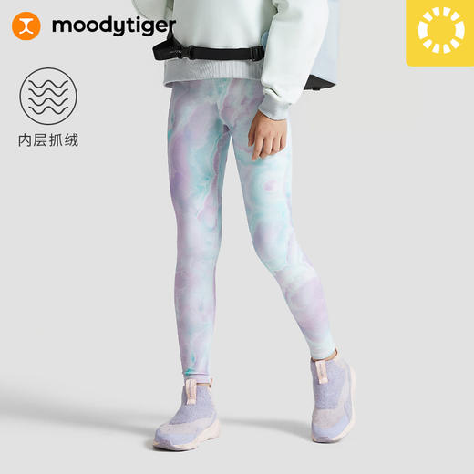 【专属】moodytiger 23年女童Queenie thermal抓绒科技面料紧身裤 M34211406 商品图0