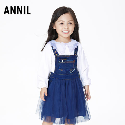 【实体店同款】儿童t恤秋新款宝宝甜美翻领上衣安奈儿童装XG311508 商品图0