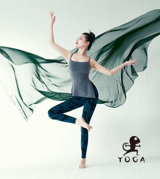 清仓款不退不换【现货秒发】壁虎瑜伽【竹林深处】限量款印花瑜伽9分裤 【可定制】（标准码） 商品图6