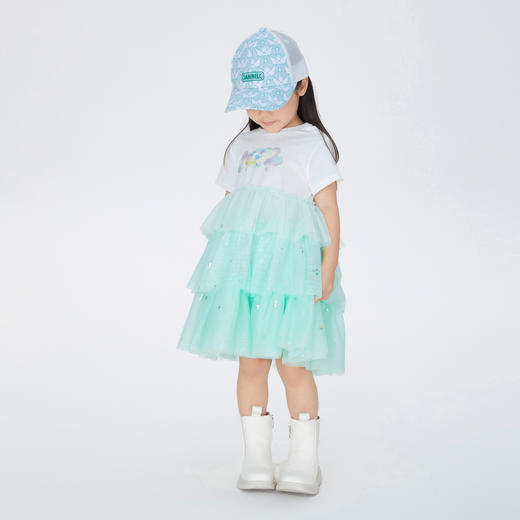 【实体店同款】女童连衣裙夏装新款宝宝网纱蛋糕裙子安奈儿童装XG323596 商品图4