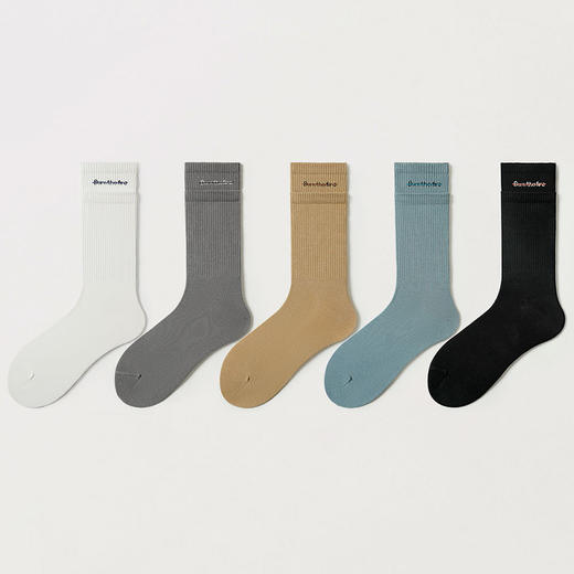 都市丽人都市锋尚简约系列精梳棉袜子中筒袜中厚款男士常规袜FC3DF4 商品图1