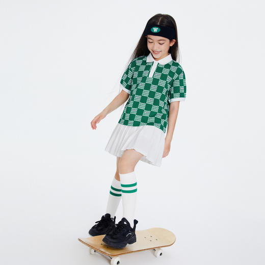 女童半身裙短裙白色百搭女孩夏季新款学院百褶裙子安奈儿童装EG323138 商品图4