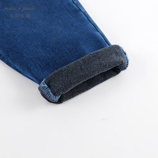 【黑科技发热】马克珍妮秋冬男女童暖燚绒牛仔萝卜裤232097 商品图4
