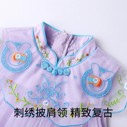 【实体店同款】女童连衣裙夏新款薄款无袖裙子宝宝中国风甜美汉服纱裙安奈儿童装TG323087 商品图3