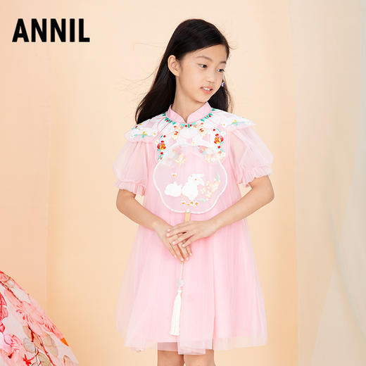 【实体店同款】女童短袖连衣裙夏款中国风安奈儿童装AG323668 商品图1