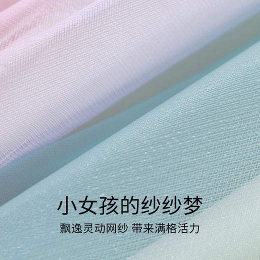 【实体店同款】女童装连衣裙夏装新款泡泡袖渐变网纱裙子安奈儿童装AG323647 商品图3