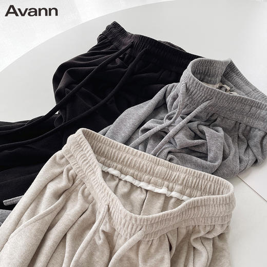 Avann慵懒风软糯阔腿裤 仿羊绒阔腿裤8096 商品图10