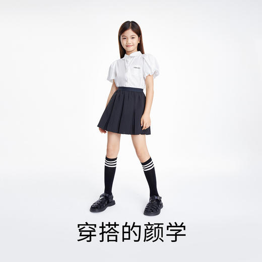 女童学院风短款短裙安奈儿童装EG313033 商品图4