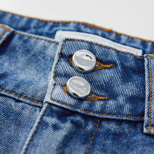 谜底牛仔裤长裤女2023秋款复古时髦高腰丹宁牛仔直筒裤239MK7405 商品图3