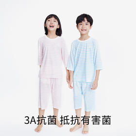 男童女童圆领七分袖套装安奈儿童装JM311602