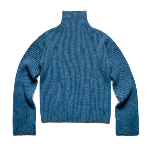 322工房纯羊绒衫女新款冬纯色高领加厚宽松廓形慵懒风针织衫毛衣 商品图4