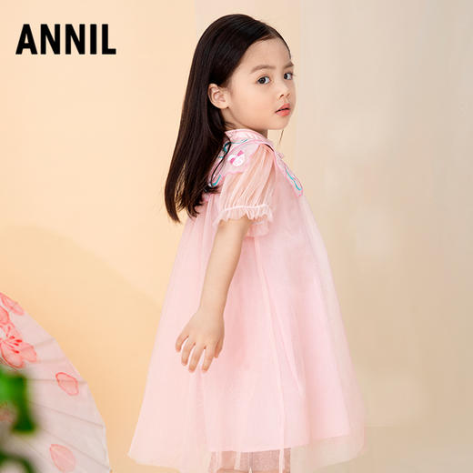 【实体店同款】女童短袖连衣裙国风裙夏新款安奈儿童装XG323618 商品图1