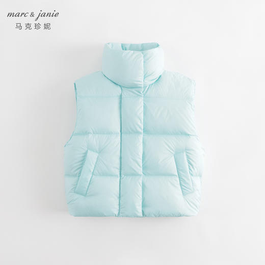 【三防】马克珍妮冬装新款 女童超轻立领加厚羽绒服马甲231658 商品图3