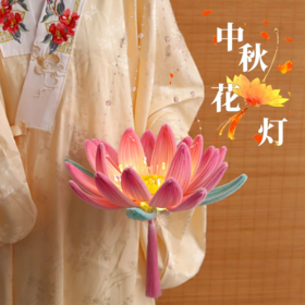 抖音荷花灯扭扭棒中式手提diy材料包中秋节日花灯送闺蜜朋友礼物