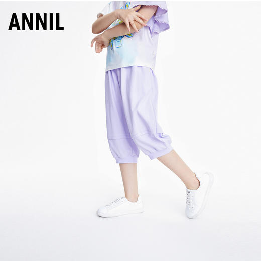 女童SORONA洋气休闲针织七分裤安奈儿童装EG316034 商品图1