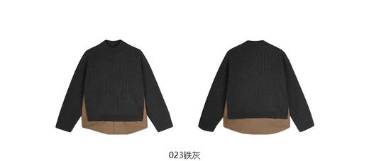 jnby  23年秋款  假俩件长袖套头毛衫  1N9313130 商品图13