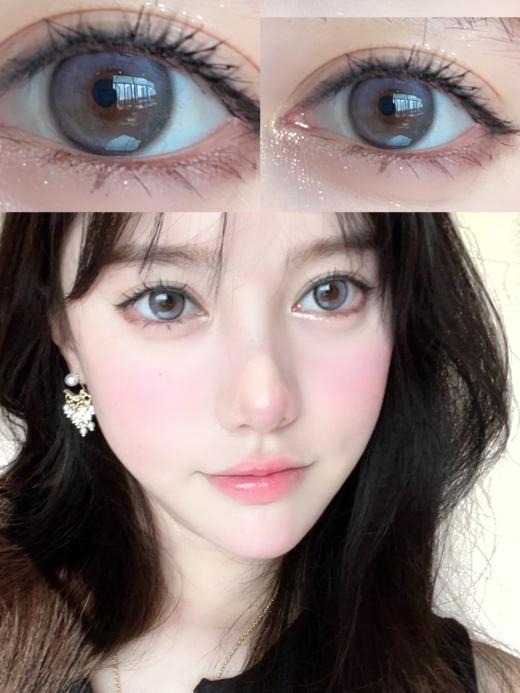 kira fairy 早安情话&治疗晚安 14.2mm 半年抛两片装 亚麻灰褐绿 温柔日系浅瞳/特别的晕染紫蓝色 含硅水凝胶 商品图5