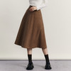 谜底长款半身裙伞裙女2023冬季新品复古文艺A型呢子半裙234MB1491 商品缩略图1