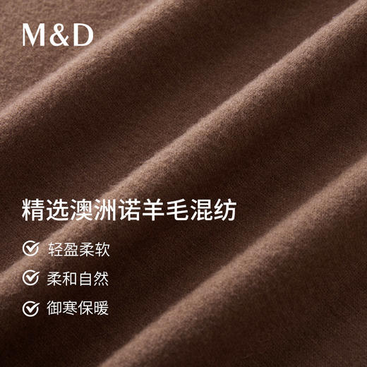 MD名盾男士长袖圆领t恤打底羊毛衫秋季新品保暖商务休闲套头衫男 商品图3