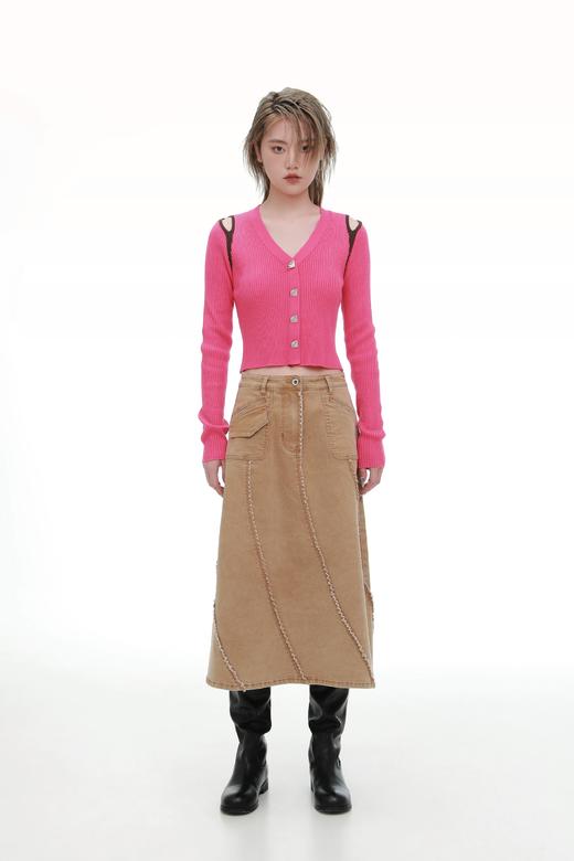 牛仔斜纹半裙 商品图0