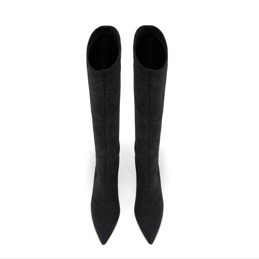 westory2023秋季新品细高跟尖头女高靴显脚小W23DQ82791 商品图2