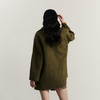 谜底A型中长款呢子大衣女士2023冬季新品简约宽松羊毛呢234GD1452 商品缩略图2