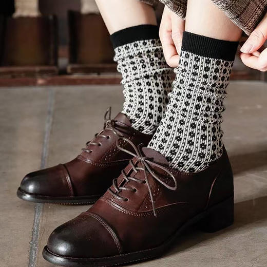 都市丽人时尚系列精梳棉袜子中筒袜中厚款女士常规袜LC3EC2 商品图0