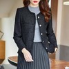 娜璐多 圆领粗花呢外套女2023年秋季新款小香风简约甜美休闲百搭温柔上衣 商品缩略图3