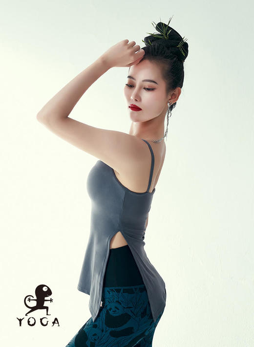 壁虎瑜伽【2309SY248】抽绳显瘦背心（一体式胸垫）【5天发货】 商品图2