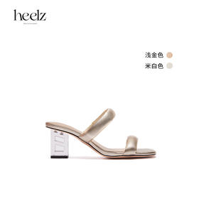 heelz设计师鞋履｜原创6公分H跟羊皮绵柔条带凉鞋